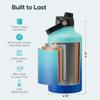 BUZIO Vacuum Insulated Stainless Steel Water Bottle 64oz (Cold for 48 Hrs/Hot for 24 Hrs) BPA Free Double Wall Travel Mug/Flask for Outdoor Sports Hiking, Cycling, Cam,Camping, Running, Pacific Dream view 4