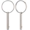 2 Pack Quick Release Pins, Diameter 3/16 inch(5mm), Usable Length: 0.95inch(24mm) ,Full 316 Stainless Steel Marine Hardware Bimini Top Pin for Ship Outfitting/Shipbuilding view 1