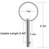 2 Pack Quick Release Pins, Diameter 3/16 inch(5mm), Usable Length: 0.95inch(24mm) ,Full 316 Stainless Steel Marine Hardware Bimini Top Pin for Ship Outfitting/Shipbuilding view 2