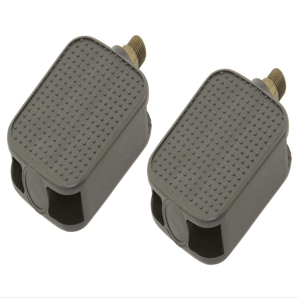Alta Flat Square Platform Barefoot Surface Style Bicycle Pedals in Black, Multiple Sizes (9/16")