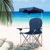 Goplus Camping Chair with Canopy Shade, Folding Lawn Chair with Umbrella Cup Holder & Carry Bag, Portable Sunshade Chair for Adults for Beach Outdoor Travel Hiking Fishing (Blue) view 2