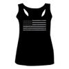 0176. Gray America USA American United States Vintage Flag Patriotic Style Women's Tank Top Racerback (Black, Medium) view 1