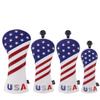 Craftsman Golf Red/White/Blue USA Flag Driver Fairway Wood Hybrid Cover Headcover Blade Mallet Putter Cover (4pcs (D+F+F+H)) view 1