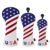 Craftsman Golf Red/White/Blue USA Flag Driver Fairway Wood Hybrid Cover Headcover Blade Mallet Putter Cover (3pcs (D+F+H)) view 1