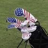 Craftsman Golf Red/White/Blue USA Flag Driver Fairway Wood Hybrid Cover Headcover Blade Mallet Putter Cover (3pcs (D+F+H)) view 2