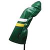 Majek Retro Golf Headcovers Green White and Yellow Vintage Leather Style 1 & 5 Driver Fairway Head Cover Fits 460cc Drivers Classic Look view 3