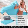 4Monster Quick Dry Travel Towel with Case & Carabiner  Super Absorbent Microfiber Gym & Camping Towel. Compact, Lightweight, Fast Drying for Beach, Swimming, Hiking, Backpacking view 2