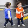 Toddler Boys Girls Winter Warm Waistcoat Coats Jacket for 1-5 Years Old Child Solid Striped Vest Outwear Clothes (12-18 Months, Dark Blue) view 3