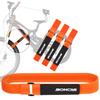 Boncas Adjustable Bike Rack Strap 24" Bicycle Wheel Stabilizer Straps with Innovative Gel Grip Keep The Bicycle Wheel from Spinning - Orange 4 Pack view 1
