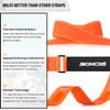Boncas Adjustable Bike Rack Strap 24" Bicycle Wheel Stabilizer Straps with Innovative Gel Grip Keep The Bicycle Wheel from Spinning - Orange 4 Pack view 2