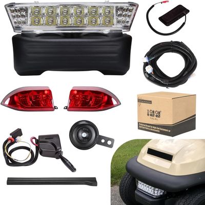 10L0L Golf Cart Headlight Kit (12V) for Club Car Precedent G&E (2004 UP)- Golf Cart Street Legal Light Kit with Tail Light Harness,Turn Signals, Hazard Flasher, Horn and Brake
