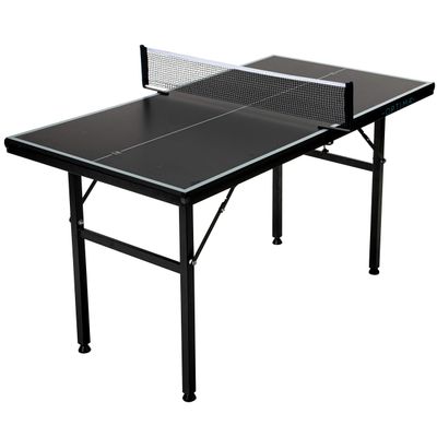 Franklin Sports Optima Mid Sized Table Tennis Table - Attach Net and Play - Indoor Apartment Sized Table for All Level Table Tennis Players