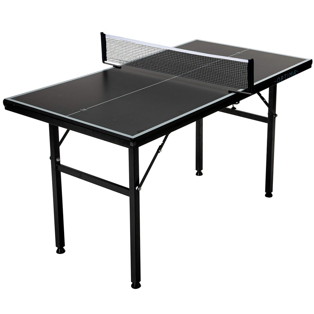Franklin Sports Optima Mid Sized Table Tennis Table - Attach Net and Play - Indoor Apartment Sized Table for All Level Table Tennis Players