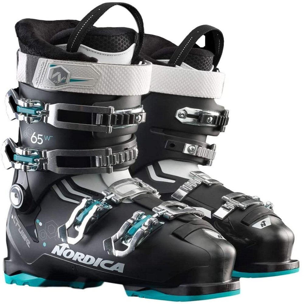 Nordica Women Cruise 65 W Boots, Color: Black/White/Light Blue, Size: 23.5 (050670007T6-23.5)