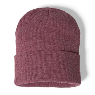 COUVER Unisex Knit Cuff 12 inch Beanie, Heather Cardinal, 1 Piece