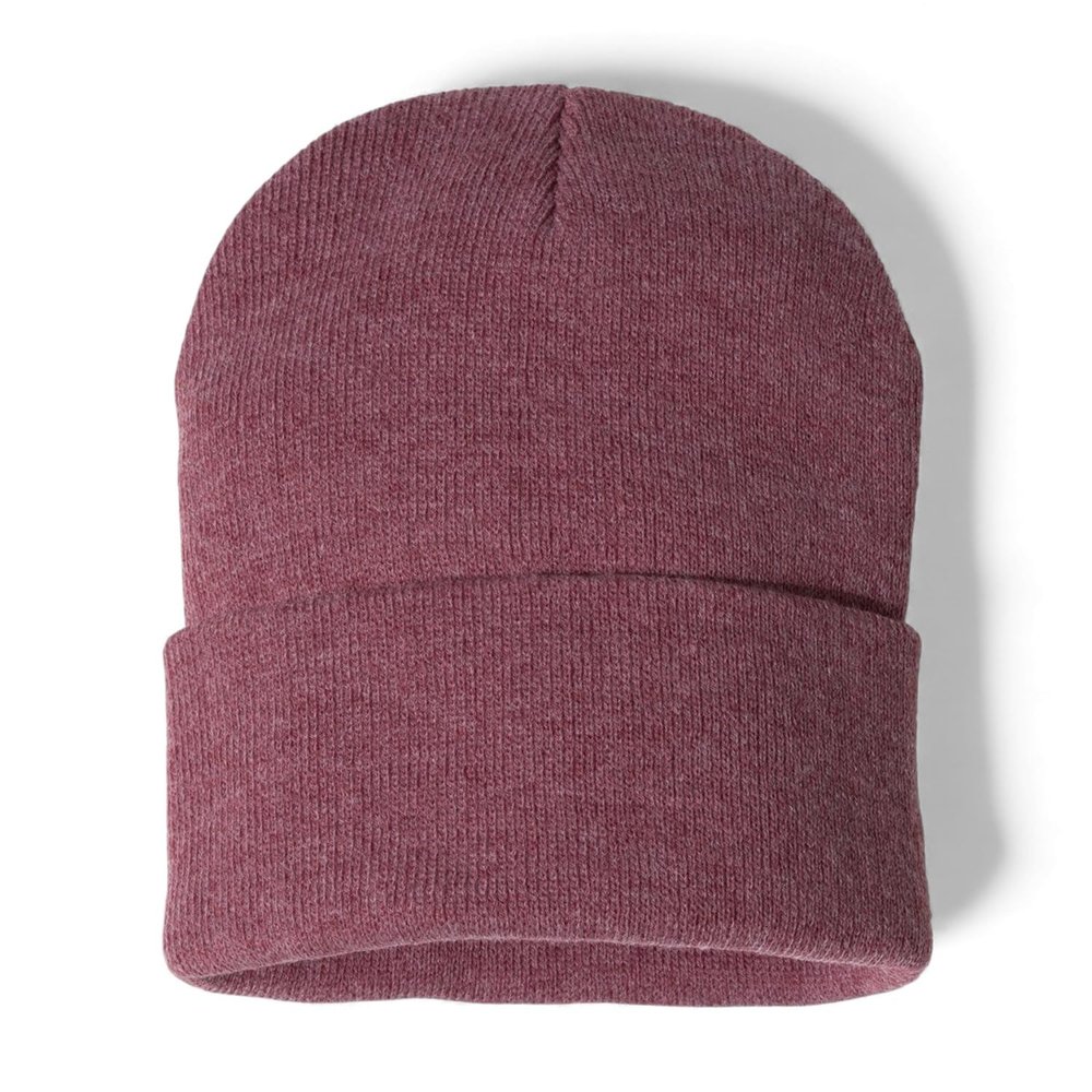 COUVER Unisex Knit Cuff 12 inch Beanie, Heather Cardinal, 1 Piece