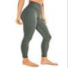 CRZ YOGA Naked Feeling Workout Leggings 25'' - High Waist Yoga Training Tight Womens Pants Grey Sage X-Small view 1
