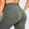 CRZ YOGA Naked Feeling Workout Leggings 25'' - High Waist Yoga Training Tight Womens Pants Grey Sage X-Small view 4