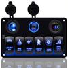 Maso Rocker Switch Panel 6 Gang Waterproof Dual USB Socket Charger for Yacht Boat Rocking Boat Car Truck RV view 1
