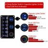 Maso Rocker Switch Panel 6 Gang Waterproof Dual USB Socket Charger for Yacht Boat Rocking Boat Car Truck RV view 3