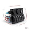Maso Rocker Switch Panel 6 Gang Waterproof Dual USB Socket Charger for Yacht Boat Rocking Boat Car Truck RV view 4