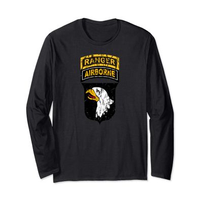 101st Airborne Division Shirt - Airborne Ranger - Distressed Long Sleeve T-Shirt