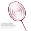 Li-Ning Blaze 100 Carbon Fibre Strung Badmiton Racket with Free Full Cover (Red/White/Navy, 84 Grams) view 4