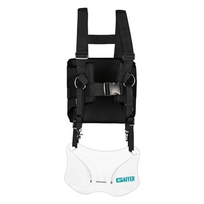 GAFFER SPORTFISHING Adjustable Fishing Belt & Shoulder Harness | Offshore Fighting Belt with Rod Holder | Foam-Padded Fish Fighting Harness | Durable Saltwater Stand-Up Rod Belt for Fishing - Black