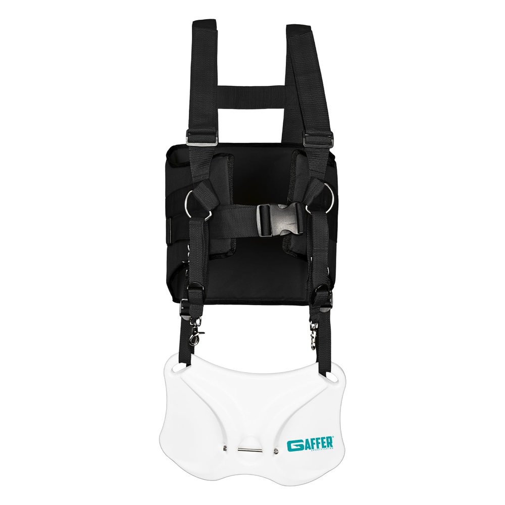 GAFFER SPORTFISHING Adjustable Fishing Belt & Shoulder Harness | Offshore Fighting Belt with Rod Holder | Foam-Padded Fish Fighting Harness | Durable Saltwater Stand-Up Rod Belt for Fishing - Black