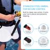 GAFFER SPORTFISHING Adjustable Fishing Belt & Shoulder Harness | Offshore Fighting Belt with Rod Holder | Foam-Padded Fish Fighting Harness | Durable Saltwater Stand-Up Rod Belt for Fishing - Black view 4