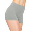 ALWAYS Women Workout Yoga Shorts - Premium Soft Solid Stretch Cheerleader Running Dance Volleyball Short Pants Grey L view 1