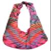 Full Funk Colorful Tie Dye Cotton Yaam Large Monk or Messenger Shoulder Bag, Medium, Pink Tone view 1