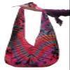 Full Funk Colorful Tie Dye Cotton Yaam Large Monk or Messenger Shoulder Bag, Medium, Pink Tone view 2