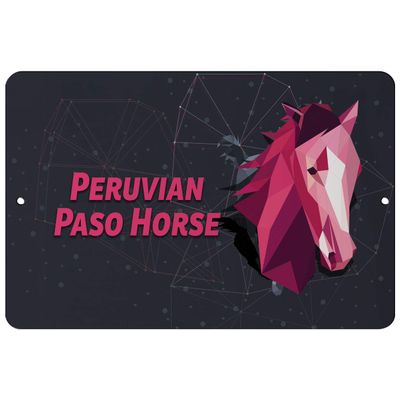 Makoroni - Peruvian PASO Horse Horse Horses - Street Sign 12"x18" Aluminum, Des s44
