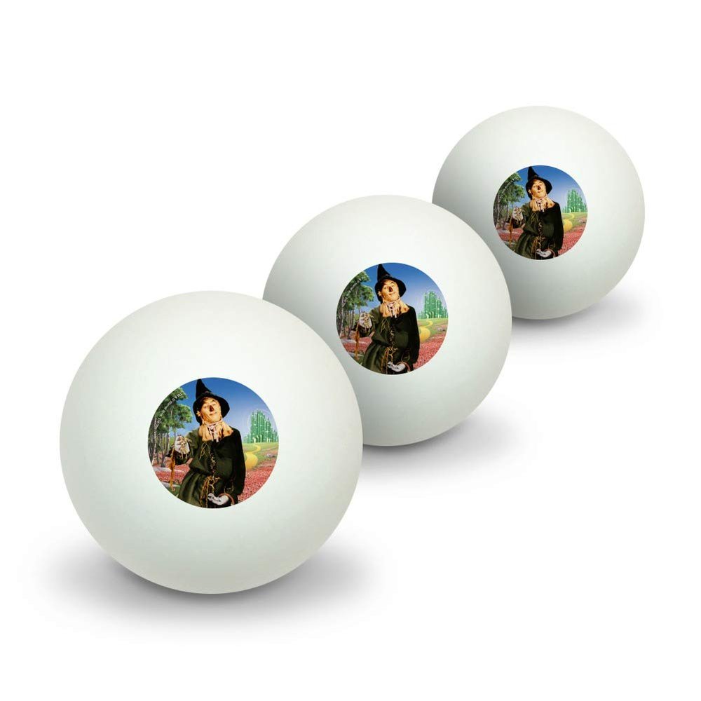 GRAPHICS & MORE Wizard of Oz Scarecrow Character Novelty Table Tennis Ping Pong Ball 3 Pack