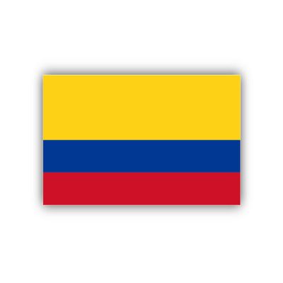 Colombian Flag Decal Sticker Vinyl Made in USA (2" x 1")