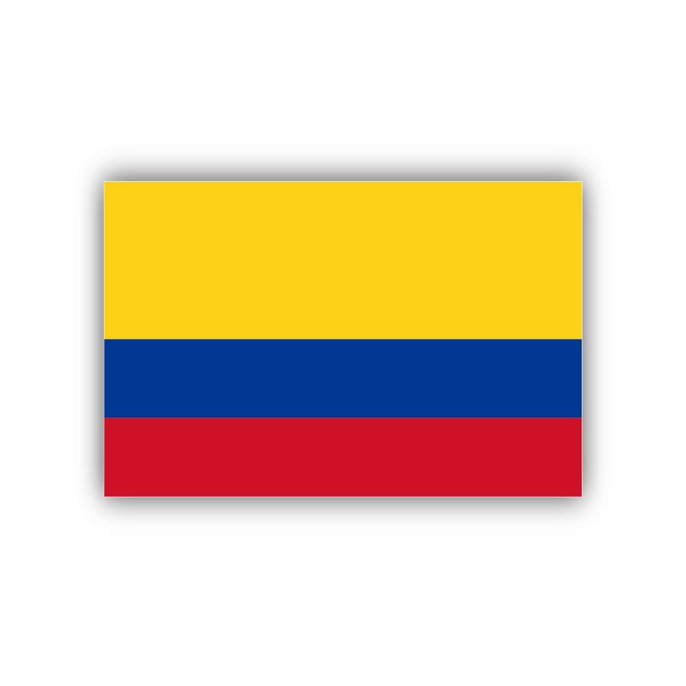 Colombian Flag Decal Sticker Vinyl Made in USA (2" x 1")