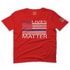 0181. Blue Lives Matter American Flag Thin Blue Line USA Police Support Patriotic Style for Men T Shirt (Red, X-Large) view 1