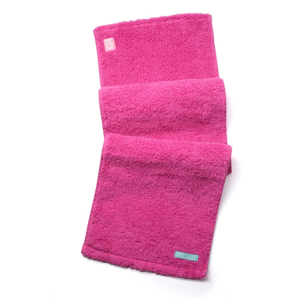 FACESOFT Eco Friendly Gym Towel for Working Out - Soft and Absorbent Cotton Exercise - No Synthetic Microfibers or Plastics - Sweat Towel for Gym, Fitness, Sports, Yoga - Pink - 1 Pc