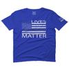 0181. Blue Lives Matter American Flag Thin Blue Line USA Police Support Patriotic Style for Men T Shirt (Royal Large) view 1