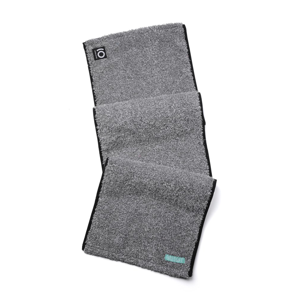 Facesoft Yoga Towel - Infused with Activated Charcoal to Detoxify and Sweat - Made with Eco-Friendly Aqua-Cotton Yarn - Biodegradable and Sustainable - All Ages
