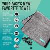 Facesoft Yoga Towel - Infused with Activated Charcoal to Detoxify and Sweat - Made with Eco-Friendly Aqua-Cotton Yarn - Biodegradable and Sustainable - All Ages view 2
