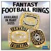 Crown Awards Silver Deluxe Fantasy Football Ring, Football Championship Rings, Size 10 Prime view 3