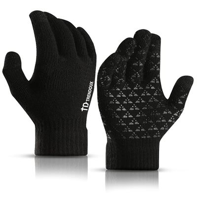 TRENDOUX Winter Gloves for Men Women - Upgraded Touch Screen Cold Weather Thermal Warm Knit Glove for Running Driving Hiking Gifts Stocking Stuffers
