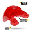 Nxtrnd One Football Mouth Guard, Strap Included, Fits Adult & Youth (Red) view 2