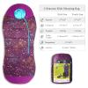 AceCamp Glow in The Dark Mummy Sleeping Bag for Kids and Youth, Temperature Rating 30F/-1C, Water-Resistant for Camping, Hiking, and Slumber Party (Purple, Youth) view 3