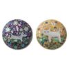 Antique Alive Mother of Pearl Dog Cat Fish Flower Design Circle Coin Metal Magnetic Pro Hat Cap Clip Golf Ball Marker Gift Set (Dog Cat) view 1