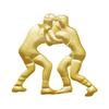 1"x 1" Wrestling Pins, Perfect Chenille Wrestling Gold Lapel Pins To Reward Wrestlers 50 Pack view 1