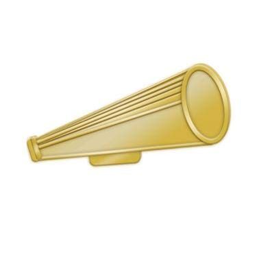 Crown Awards .5" x 1" Cheer Pins, Chenille Pins Perfect Chenille Megaphone Lapel Pins for Cheer Teams Gold 100 Pack Prime