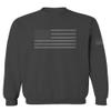 0176. Gray America USA American United States Vintage Flag Patriotic Style Men's Crewneck Sweatshirt (Characol Large) view 1